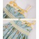 Mademoiselle Pearl Four Leaf Clover and Lime Blouse Apron Overdress JSK and Ops(Reservation/2 Colours/Full Payment Without Shipping)